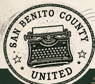 Vintage San Benito County United typewriter seal
